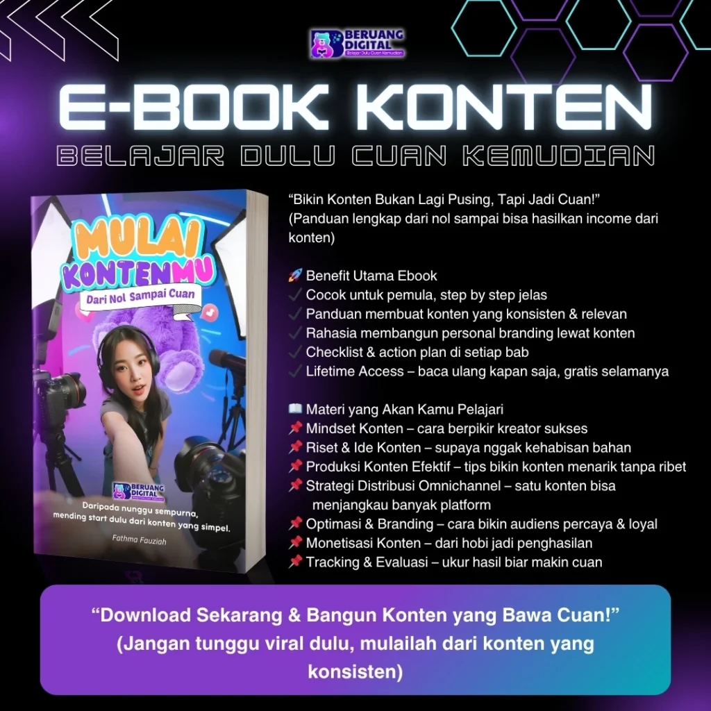 Ebook Mulai Kontenmu dari Nol sampai Cuan