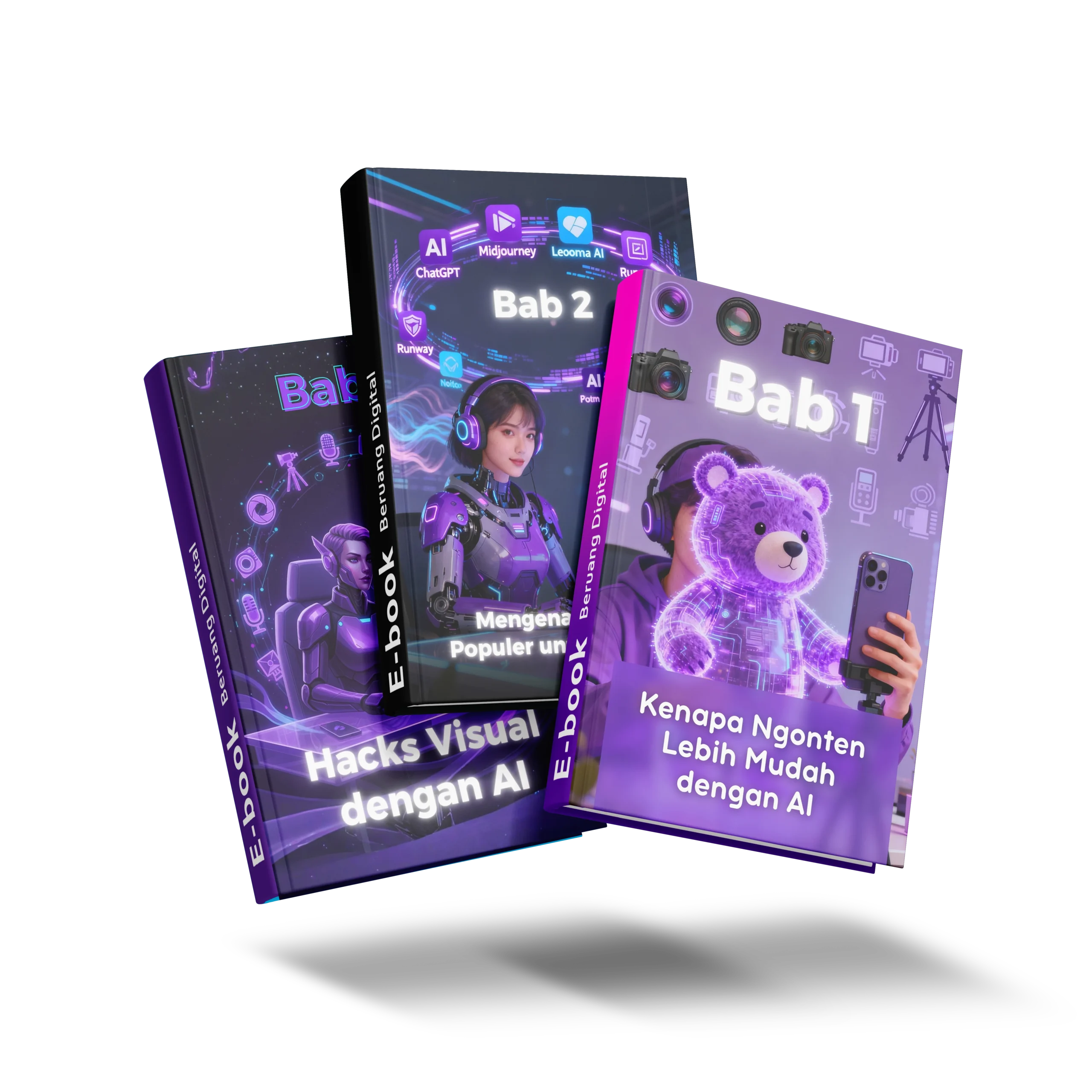 Mockup Ebook Tools dan Tutorial AI