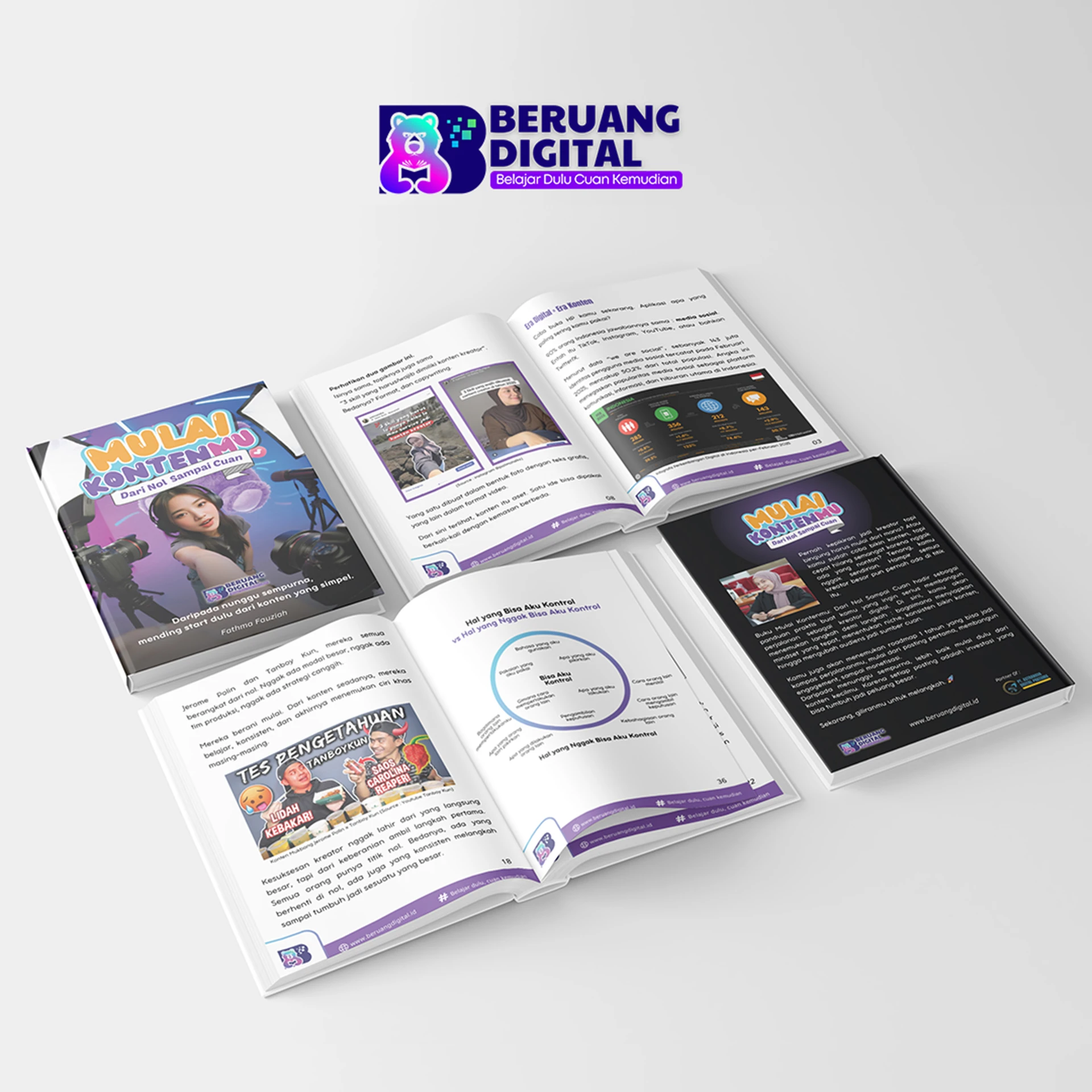 Mockup Isi Ebook Mulai Kontenmu